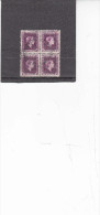 NUOVA ZELANDA  1954-63 - Yvert  S 121° (quartina) - Dienstmarken