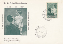 Carte-Maximum BELGIQUE N° Yvert  449 (ASTRID) Obl Sp Bruges 1937 - 1934-1951