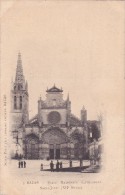 CPA 33 @ BAZAS @ Place Nationale Avant 1905 - Cathédrale Saint Jean XII ° Siècle - Bazas