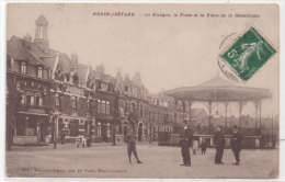 HENIN-LIETARD - Le Kiosque, La Poste Et Place De La République     (73412) - Henin-Beaumont