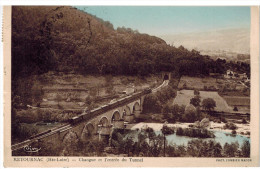 CPA RETOURNAC (43): Changue Et L'entrée Du Tunnel (avec Train Sur Le Viaduc) - Retournac