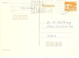 DDR Eisenach MWST 1989 Kasko Auto Versicherung DP-Ganzsachenpostkarte Berlin Palast Der Republik Orange - Frankeermachines (EMA)