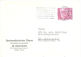 DDR Rostock Maschinenstempel 1978 Sportmedizinischer Dienst - Macchine Per Obliterare (EMA)