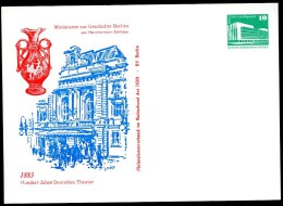 DDR PP18 B2/002-1a Privat-Postkarte DEUTSCHES THEATER Berlin 1983  NGK 3,00 € - Cartes Postales Privées - Neuves