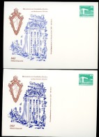 DDR PP18 B2/002-3a  2 Privat-Postkarten FARBVARIATION SCHLOSS KÖPENICK Berlin 1983  NGK 6,00 € - Cartoline Private - Nuovi