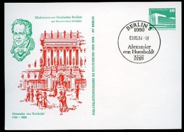 ALEXANDER HUMBOLDT Berlin 1983 East German STO Postal Card PP18 B2/002-2  NGK 4,00 € - Explorers