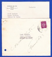 ENVELOPPE + LETTRE - JOAQUIM GALVÃO, ADVOGADO -- CACHET - FUNDÃO, 29.5.43 - Briefe U. Dokumente