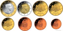 Latvia / Lettonia / Lettland  2013 - 2014 EURO COINS 1,2,5,10,20,50 Eurocent To 1, 2 Euro Full Set - Today In Stock - Latvia