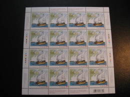 F06-17  SC#  2155   Feuille De 16, Voilier De Champlain; Champlain Sailing Ship, Sheet Of 16;  2006 - Ganze Bögen