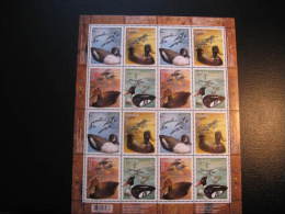 F06-26  SC#  2163-2166  Feuille De 16, Canards; Duck Decoys, Sheet Of 16;   2006 - Fogli Completi