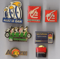 LOT 7 PIN´S BANQUE GAN GROUPAMA CAISSE D´EPARGNE - Loten