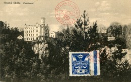 PRAH TCHECOSLOVAQUIE CAD Roueg 1850 - 1930 Sur Carte De HRUBA SKALA Pensionnat . .G - Used Stamps