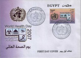 EGYPT 2007 FDC / FIRST DAY COVER WORLD HEALTH DAY - Storia Postale