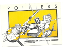 Cp, Bourse Et Salons De Collections,Poitiers (86) - Premier Salon Collection Passion - 1985 - Bourses & Salons De Collections