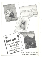 Cp, Bourse Et Salons De Collections, 5è Salon De La Carte Postale - 1984 - Nantes (44) - Bourses & Salons De Collections