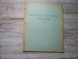 INSTITUT CULTUREL FRANCAIS  COURS XIX  DEVELOPPEMENT PHYSIQUE ET SPORT   LES SPORTS 1957 - 18 Ans Et Plus