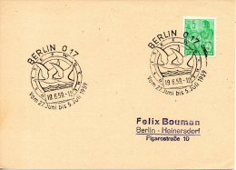 RDA - BERLIN 0 17. Carte Avec Oblitération De 1959. Ostseewoche. - Franking Machines (EMA)