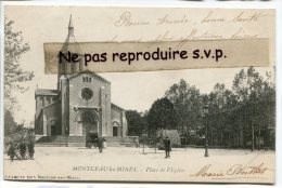 - MONTCEAU - LES - MINES - ( S.-et-L. ), Place De L'Eglise, Corbillard ?, Charrette, écrite En 1903, TBE, Scans. - Montceau Les Mines
