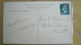 Pasteur Vert à 10c Sur Cpa - 1922-26 Pasteur