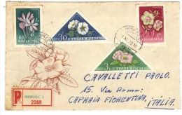 553/500 - UNGHERIA , Raccomandata Per L'Italia - Storia Postale