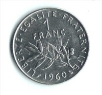** 1 FRANC SEMEUSE 1960 ETAT SUP-  ** - 1 Franc