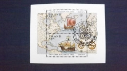 Island 764/5 Block 13 Oo/FDC-cancelled, EUROPA/CEPT 1992, 500. Jahrestag Der Entdeckung Von Amerika. - Blokken & Velletjes