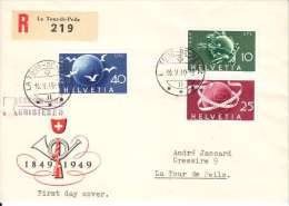 SERIE-75 ANS DE LA CONSTITUTION-294-296- 1ER JOUR-CACHET DE  TOUR DE PEILZ-COTE 110.-- - Cartas & Documentos