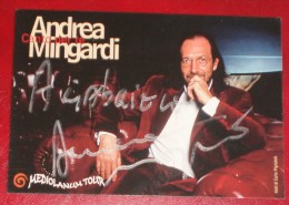 Cartoncino Andrea Mingardi  Con Autografo - Musik Und Musikanten