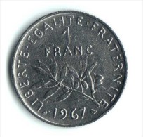 ** 1 FRANC SEMEUSE 1967 ETAT TTB  ** - 1 Franc