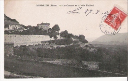 CONDRIEU (RHONE)  LES COTEAUX ET LA VILLA FOILLARD 1908 - Condrieu