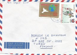 Rwanda 1992 Kigale International Peace Year Dove Pigeon Olympic Games Seoul Running Athletics Cover - Used Stamps