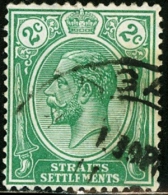 STRAITS SETTLEMENTS, BRITISH COLONY, COMMEMORATIVO, RE GIORGIO V, 1919,  USATO, Mi 158, Scott 151, YT 161 - Straits Settlements