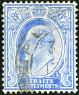 STRAITS SETTLEMENTS, BRITISH COLONY, COMMEMORATIVO, RE EDOARDO VII, 1906, FRANCOBOLLO USATO - Straits Settlements