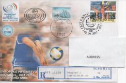 Serbia, Volleyball, European Championship Belgrade And Rome 2005, Registered FDC - Volleyball