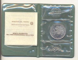 ITALIA REPUBBLICA "ANNO INTERNAZIONALE DELLA PACE" 500 LIRE ARGENTO 1986 - Gedenkmünzen