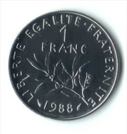 ** 1 FRANC SEMEUSE 1988 FDC  ** - 1 Franc