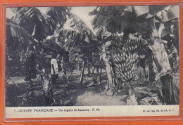 Carte Postale Guinée Française  Un Régime De Bananes  Trés Beau Plan - Guinée Française