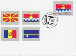 United Nations New York 2001 Flag Kiribati 1v Maximum Card (18250) - Maximum Cards