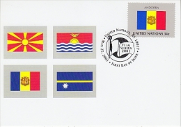 United Nations New York 2001 Flag Andorra 1v Maximum Card (18253) - Cartes-maximum