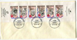 FRANCE BC 2570 THEME REVOLUTION FRANCAISE ENVELOPPE OBLITERATION 1er JOUR CARNET PERSONNAGES CELEBRES - Rivoluzione Francese