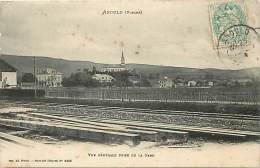 Depts Div -vosges - Ref V393- Anould - Vue Generale Prise De La Gare Ligne De Chemin De Fer  - - Anould