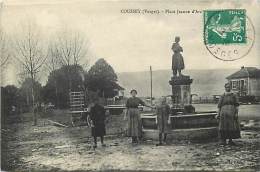 Depts Div -vosges - Ref V379- Coussey - Place Jeanne D Arc  - Carte Bon Etat   - - Coussey