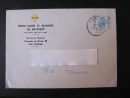 ENVELOPPE (M1414) CROIX JAUNE ET BLANCHE DE BELGIQUE (2 Vues) Marcophilie KAIN - Other & Unclassified