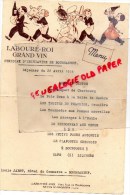 23 - BOURGANEUF - MENU HOTEL DU COMMERCE- LOUIS JABET SYNDICAT INITIATIVE -1934- LABOURE ROI BOURGOGNE NUITS ST GEORGES - Menú