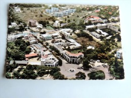 Carte Postale Ancienne : BRAZZAVILLE : Vue Aérienne Sur L' Avenue Foch , Les Arcades - Brazzaville