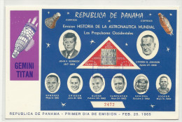 1965 Panama GEMINI TITAN Schöner Block - South America