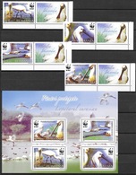 Romania 2006 MiNr. 6134 - 6137 (Block 391) WWF BIRDS Eurasian Spoonbill 4 St. + Lab. + S\sh MNH** 5,60 € - Storchenvögel