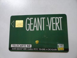 GEANT VERT USED CARD - Telefoonkaarten Voor Particulieren