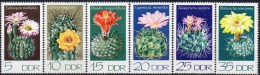 Blumenzucht Kakteen 1974 DDR 1922/7 ** 4€ Kugelkaktus Igel-Kaktus Notocactus Porodia Sanguinflora Flower Set Of Germany - Sukkulenten