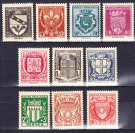 FRANCE 1941 YT N° 526, 527, 528, 529, 530, 531, 532, 534, 535 Et 537 ** - 1941-66 Coat Of Arms And Heraldry